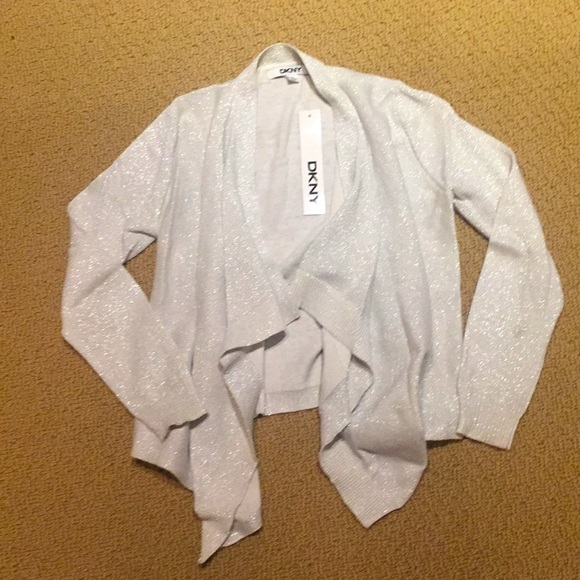 Dkny sweater sparkly silver - Picture 1 of 3